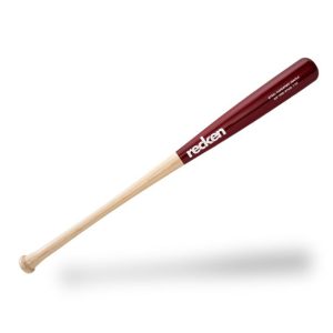 Recken Pro Stick 110 Steel Hardened Maple Baseball Bat with natural handle and cherry barrel