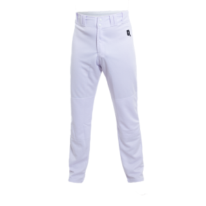 RECKEN Fuze Pants in White – Adult Baseball Pants with Reinforced Knees and Belt Loops